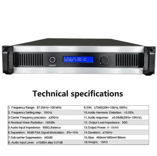 Working on our 300W RS Radio FM transmitter-FM transmitter